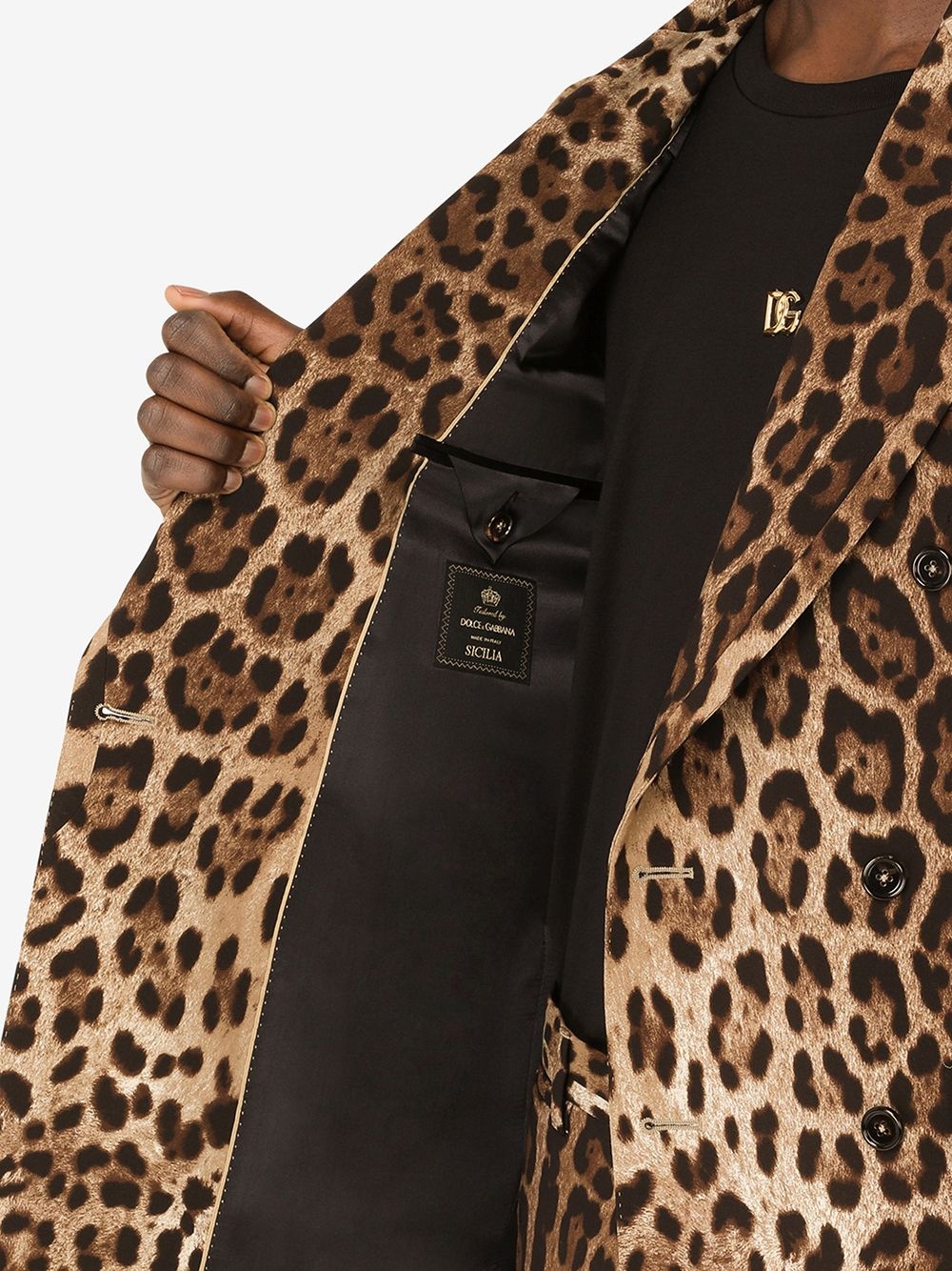 leopard print blazer - 5
