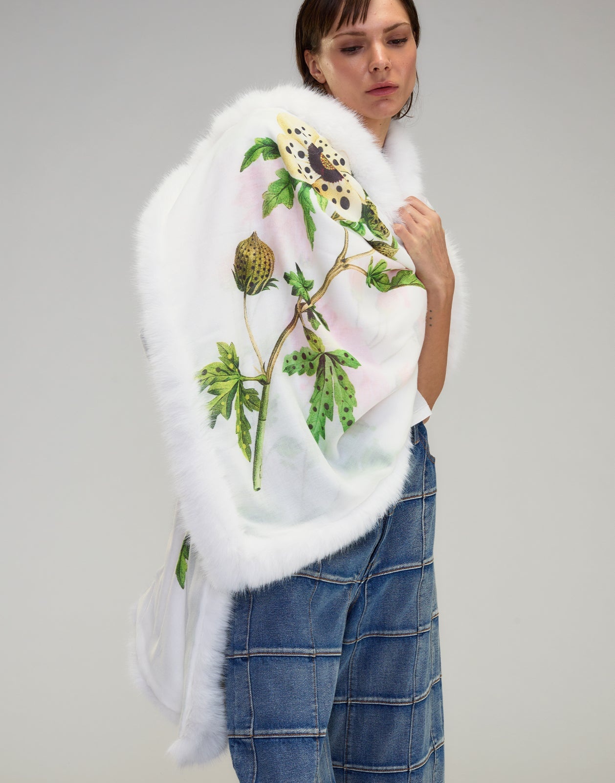 Faux Fur Trim Wrap - 5