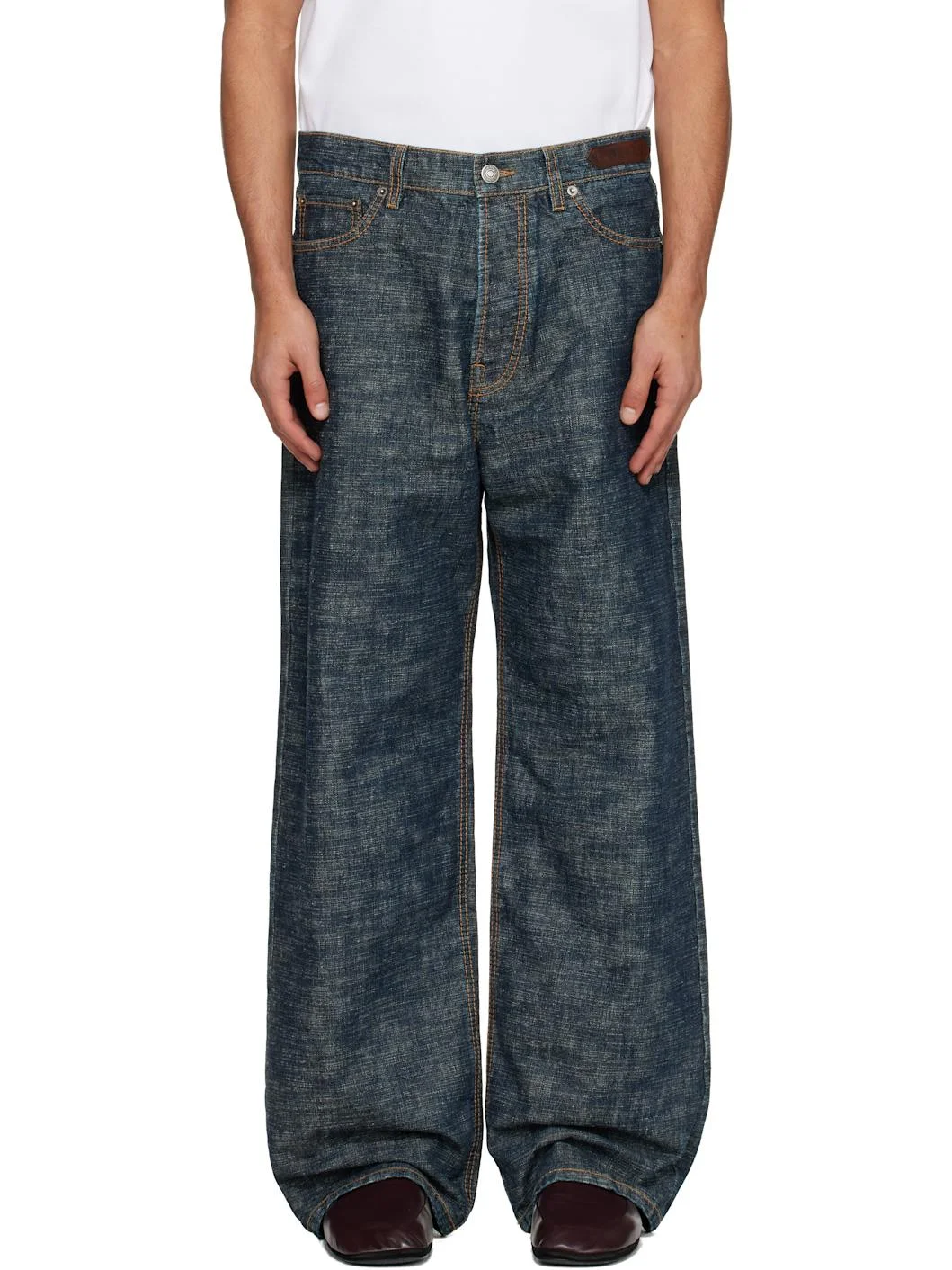 Navy Baggy Jeans - 1