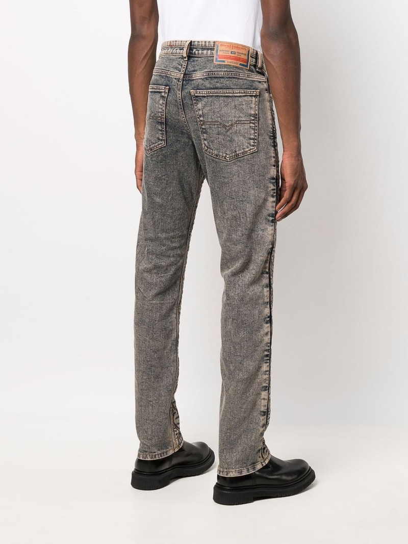 diamond embroidered slim fit jeans 4