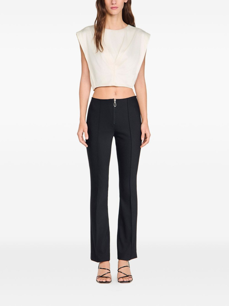 Sandro zip-up straight trousers outlook