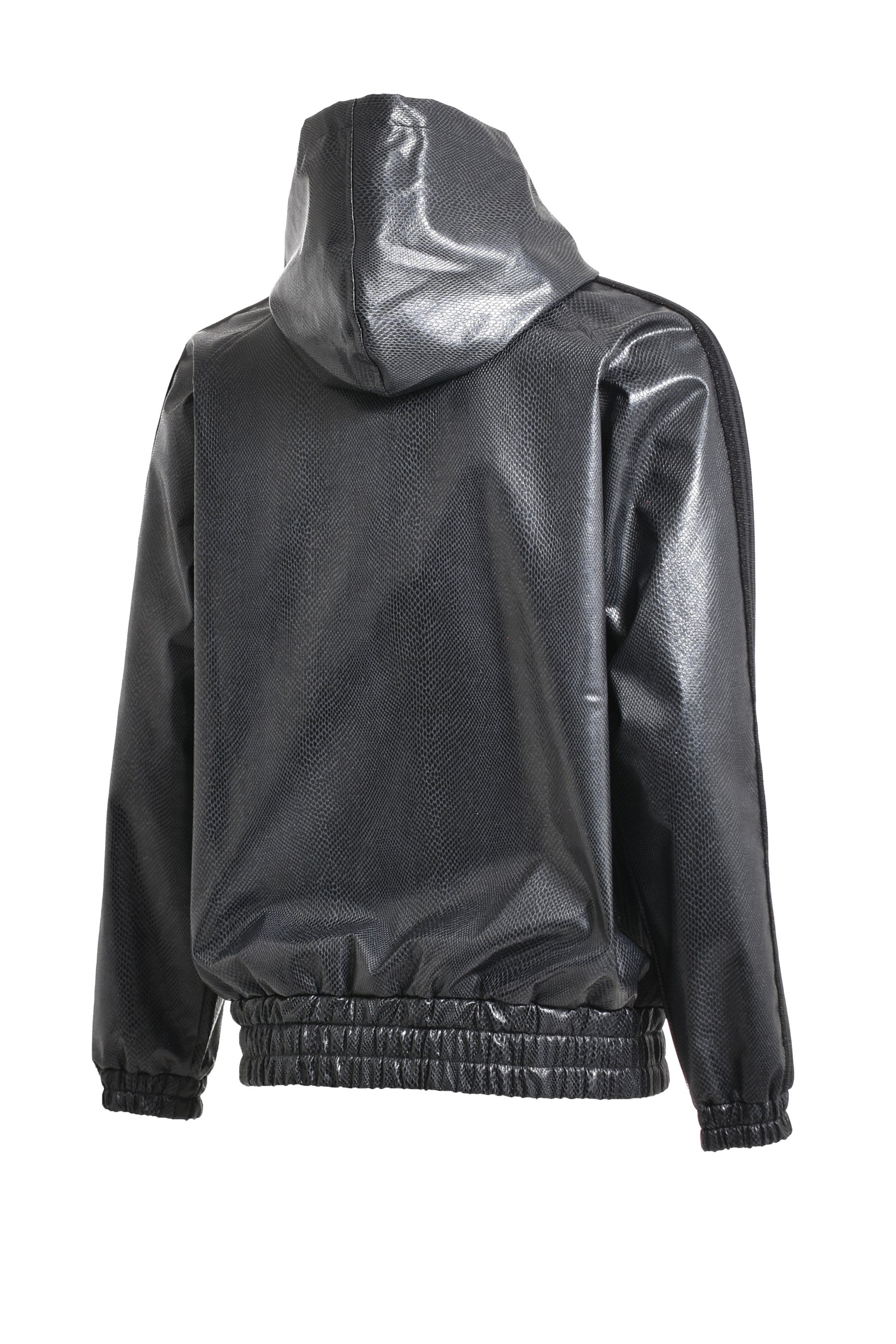 TRACK HOODIE - SYNCETIC LEATHER (EXCLUSIVE) / BLK - 2