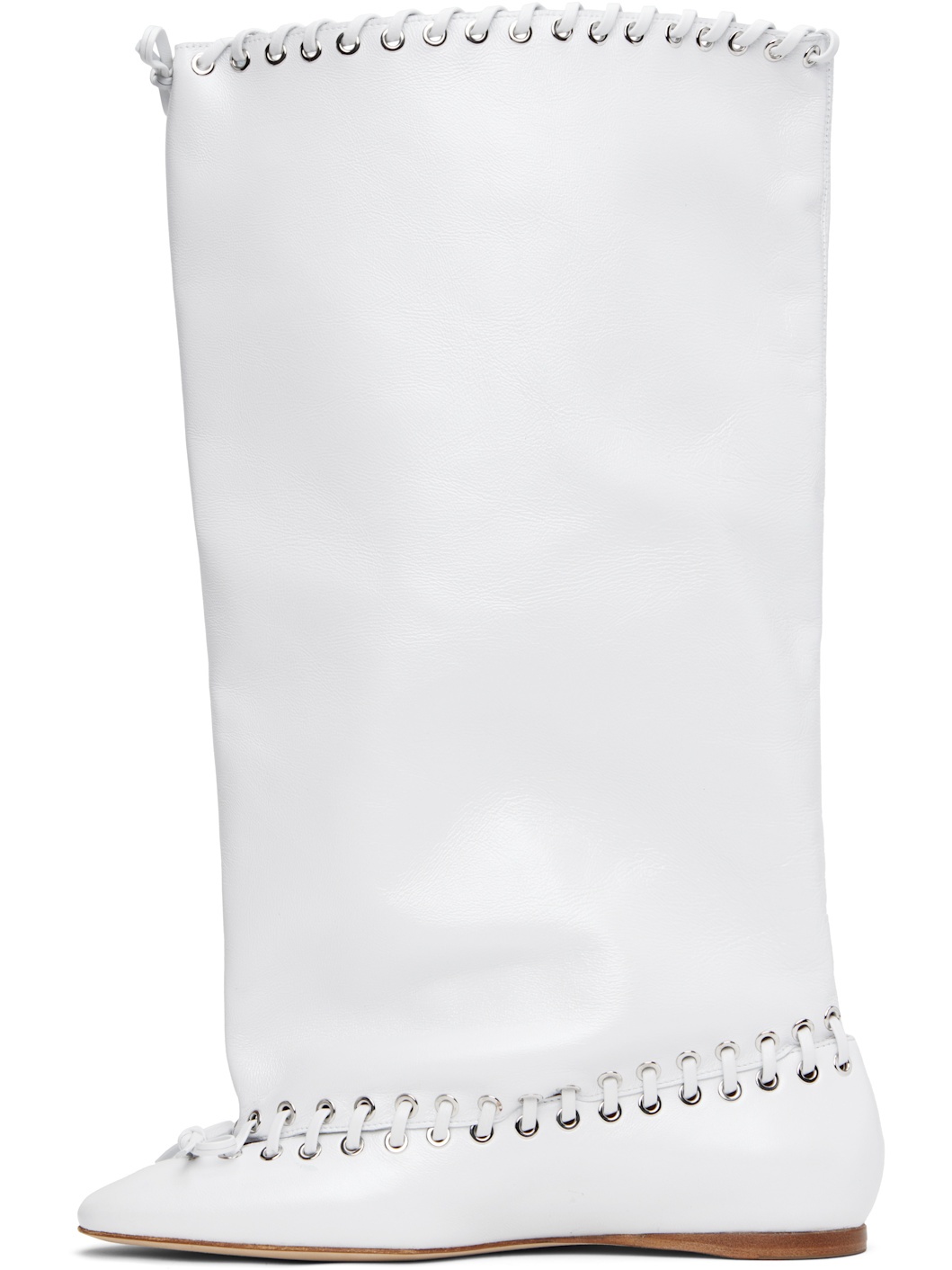 White Level Flat Boots - 3
