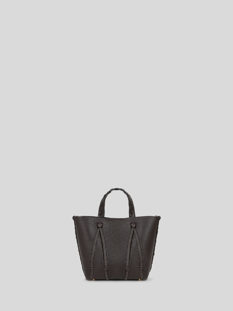 ETRO ESSENTIAL MINI LEATHER TOTE BAG WITH THREADING - 3