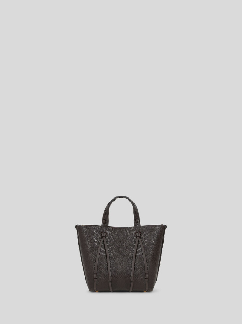 ETRO ESSENTIAL MINI LEATHER TOTE BAG WITH THREADING 3
