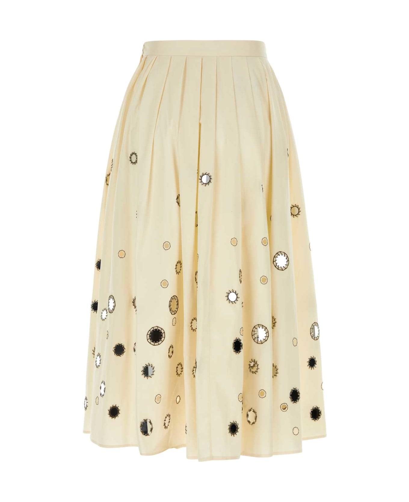 Cream Cotton Skirt - 2