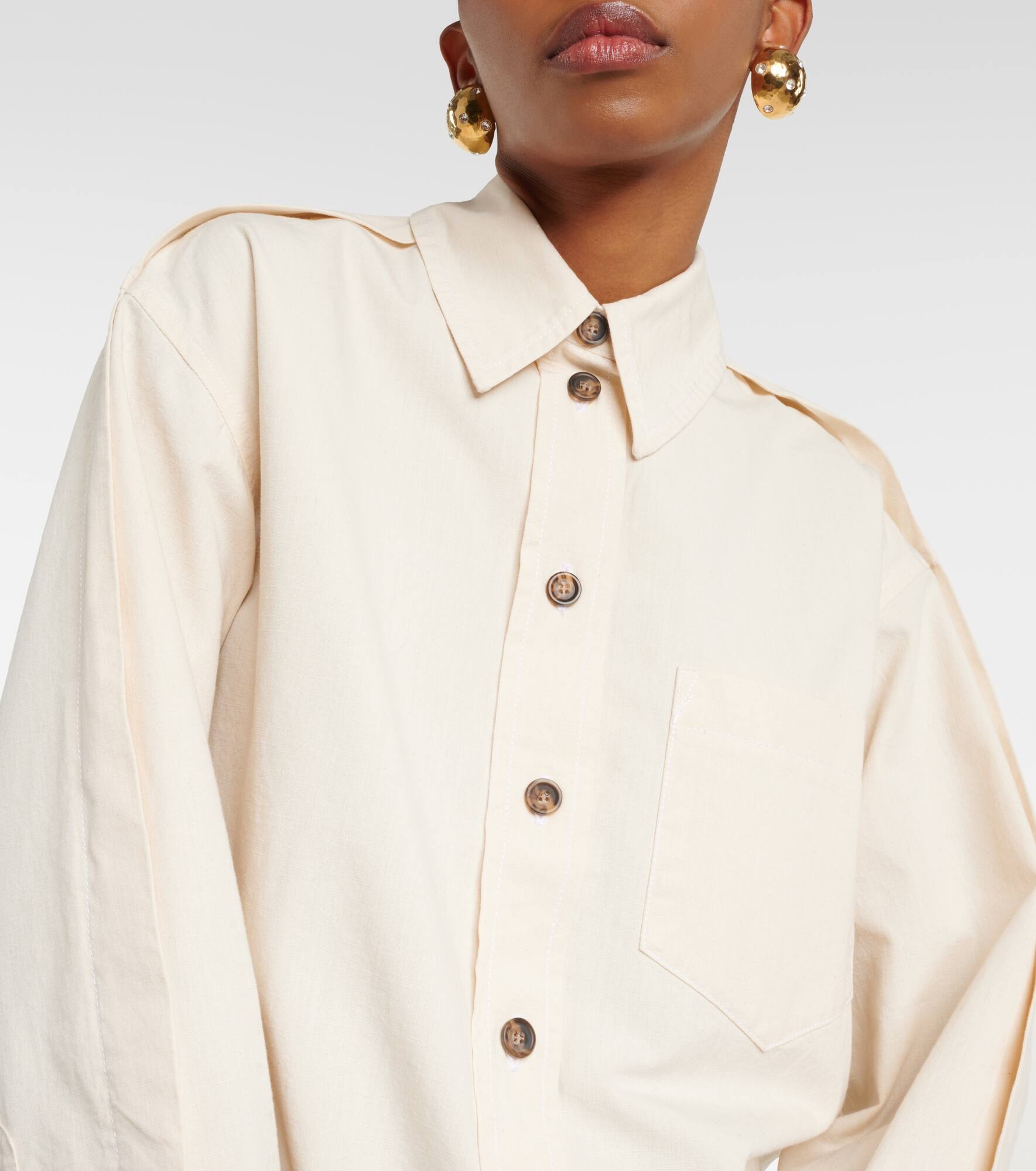 Oversized cotton shirt - 4