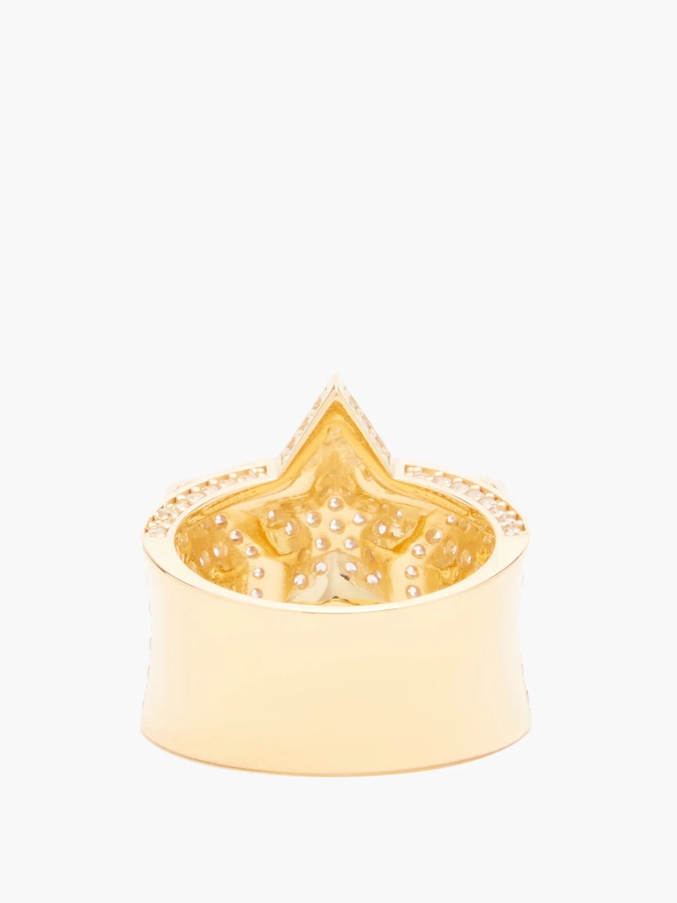 Star 18kt gold-plated sterling-silver ring - 5