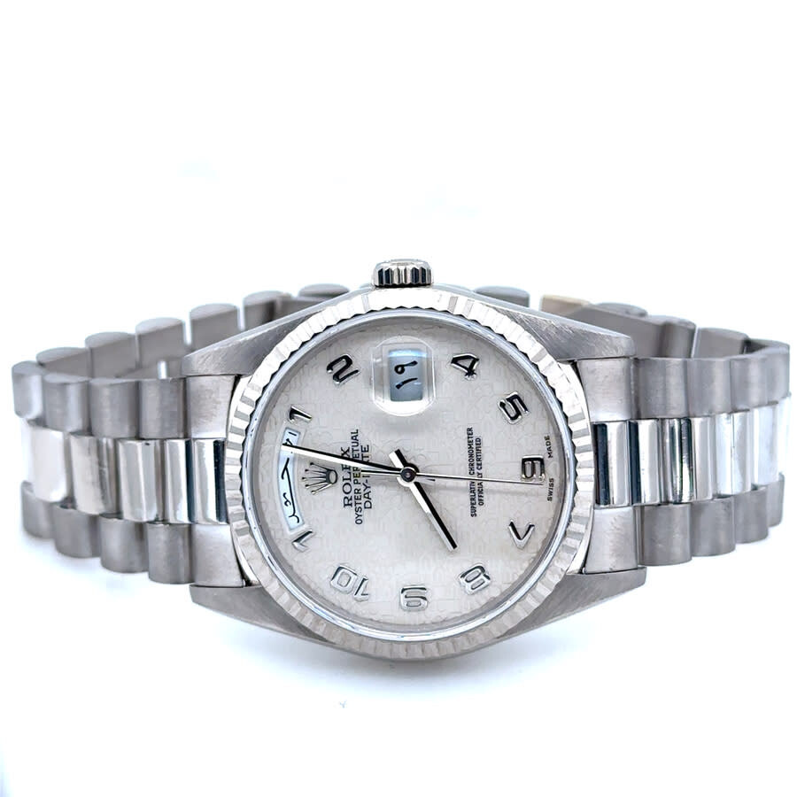 Pre-owned Rolex Day Date Automatic Silver Dial Men's Watch 118239 SAP - 2