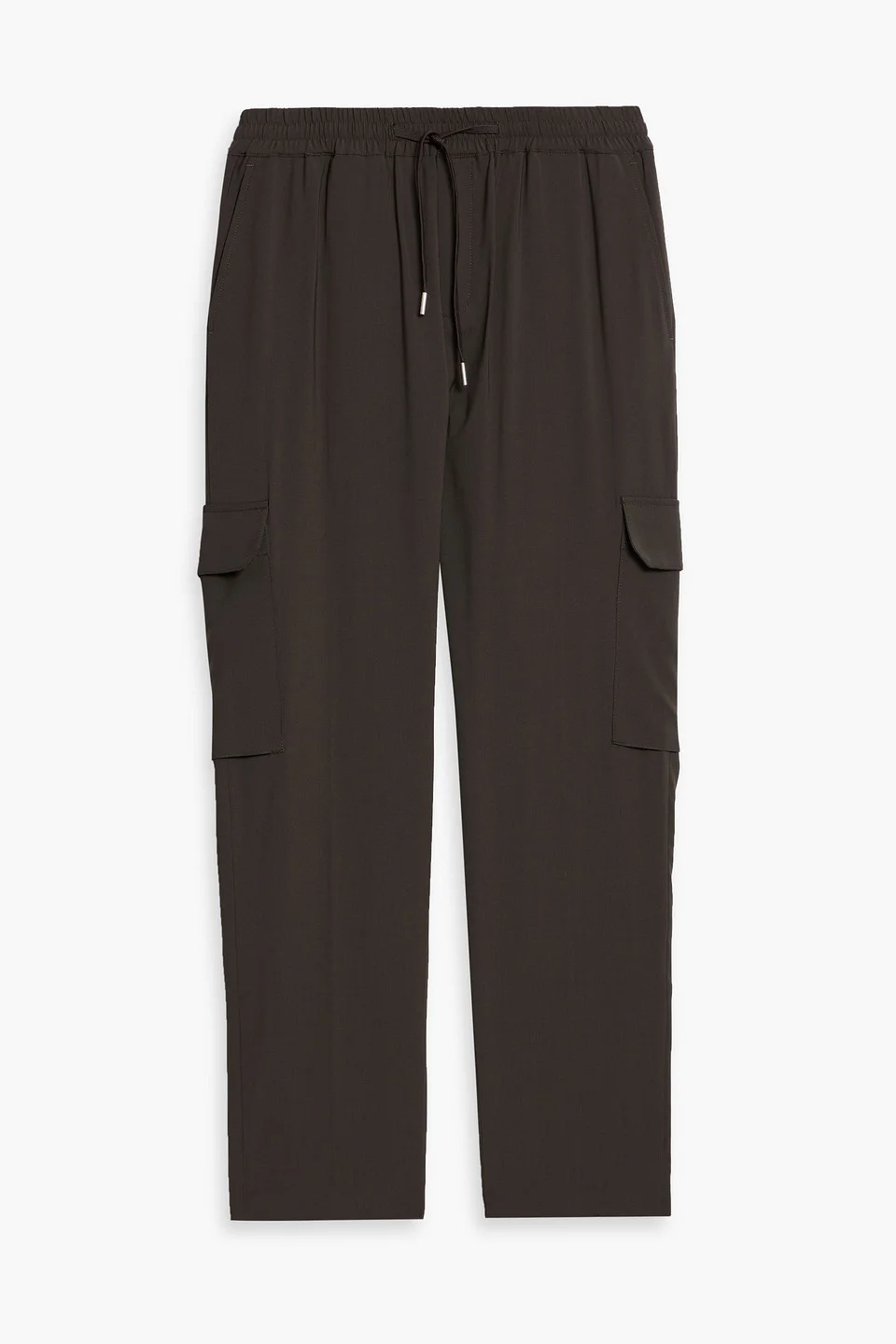 Wool-blend drawstring cargo pants - 1
