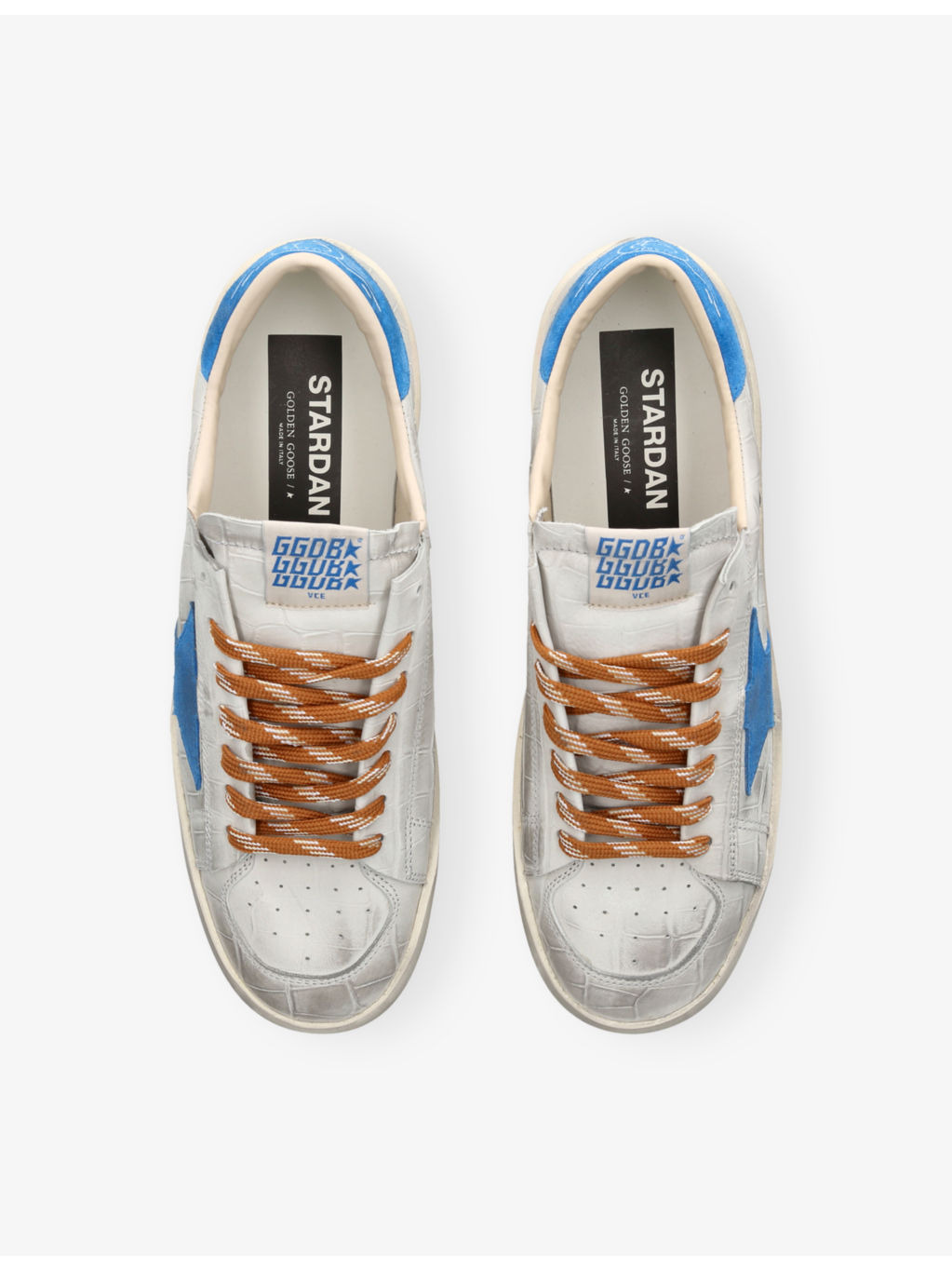 Men’s Stardan Crocodile-Embossed Leather Low-Top Trainers - 2