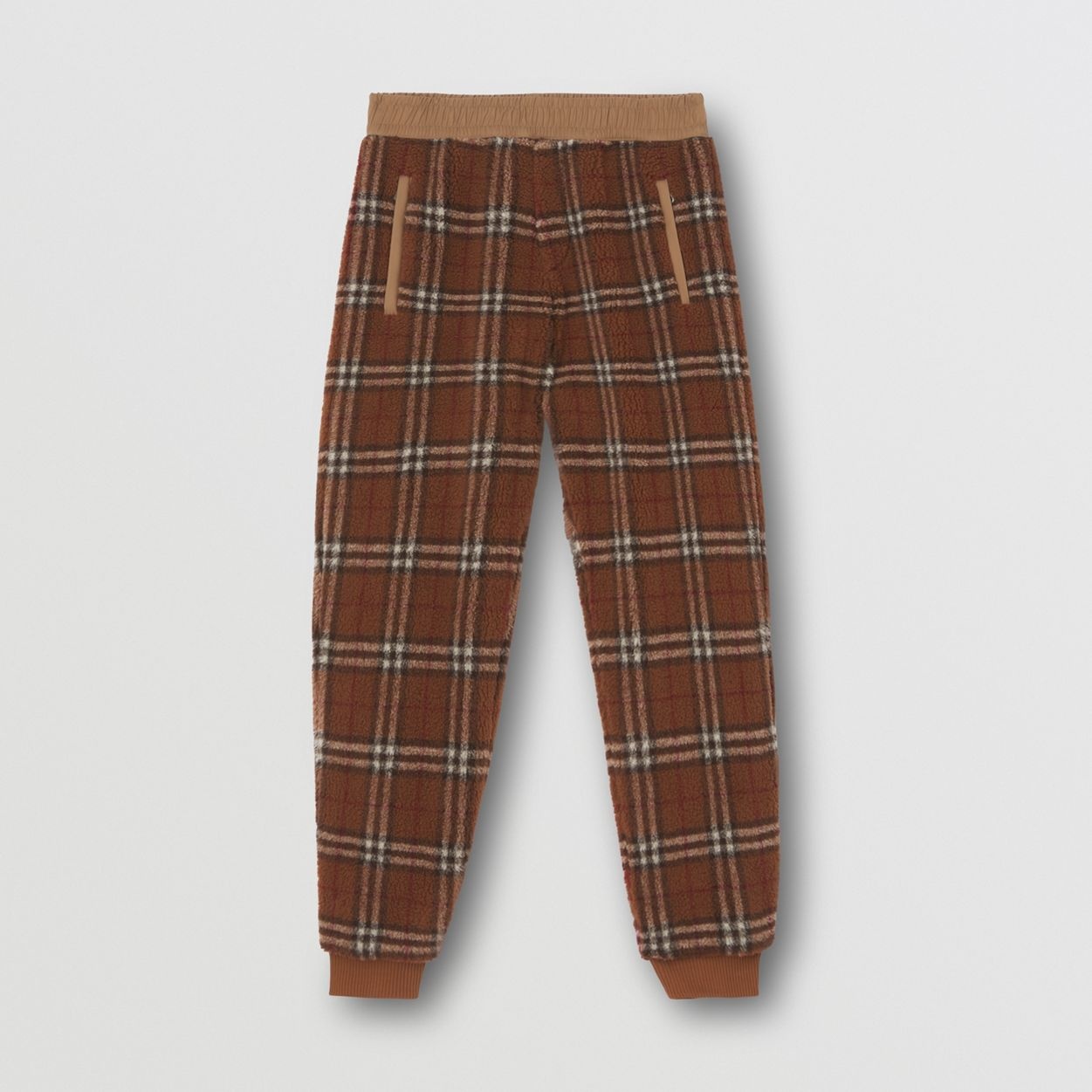 Vintage Check Fleece Jogging Pants - 1