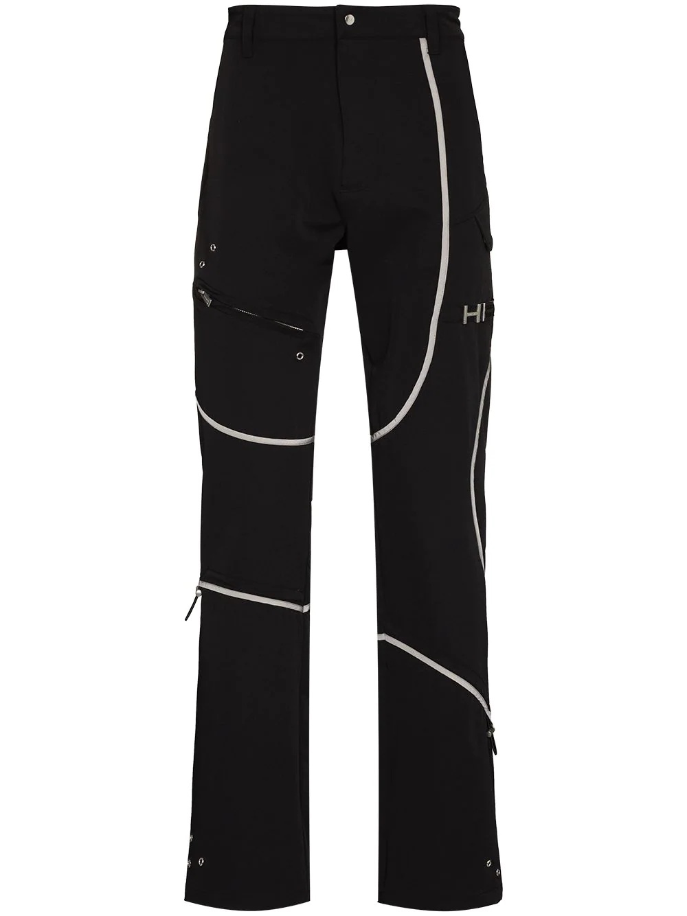 contrast piping track pants - 1