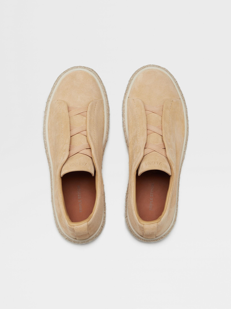 PEACH COLOR DEERSKIN TRIPLE STITCH™ ESPADRILLES 3