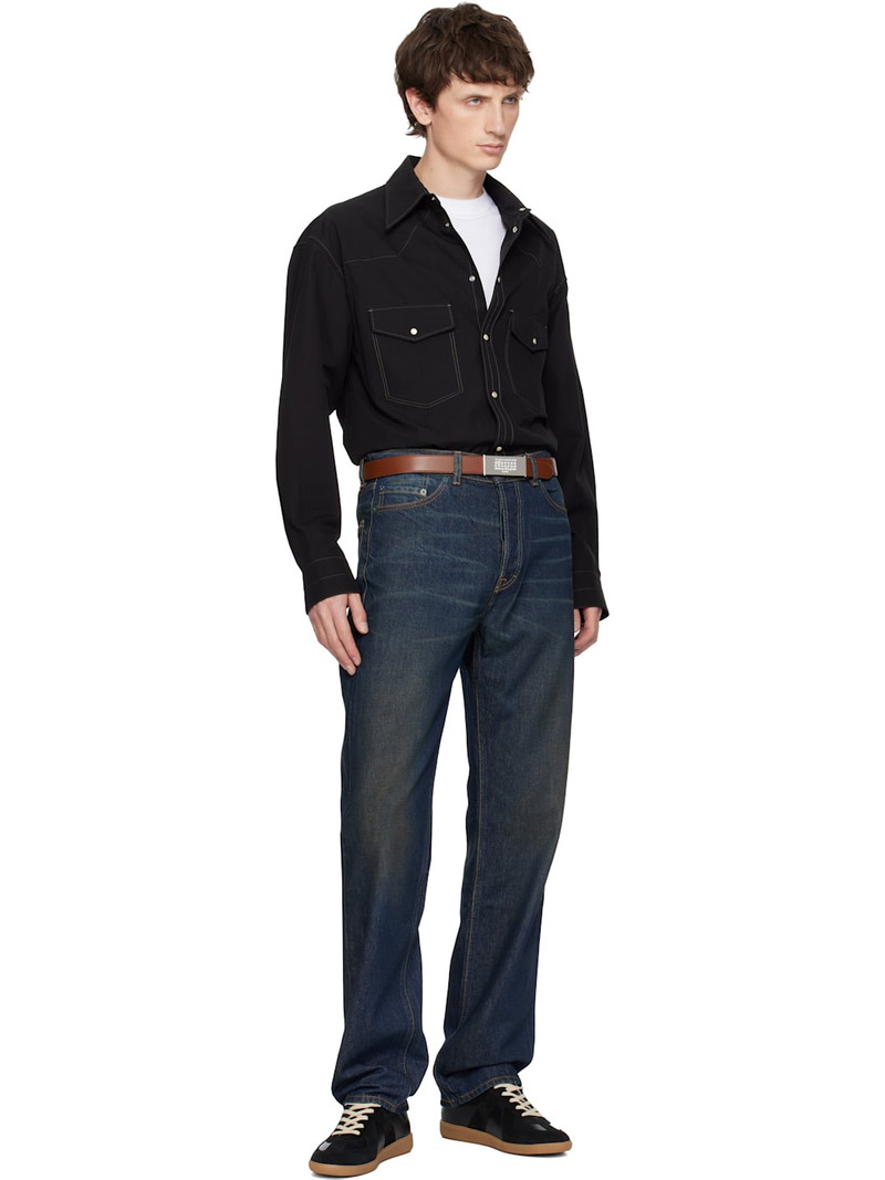 Maison Margiela Brown & Black Numeric Reversible Belt outlook