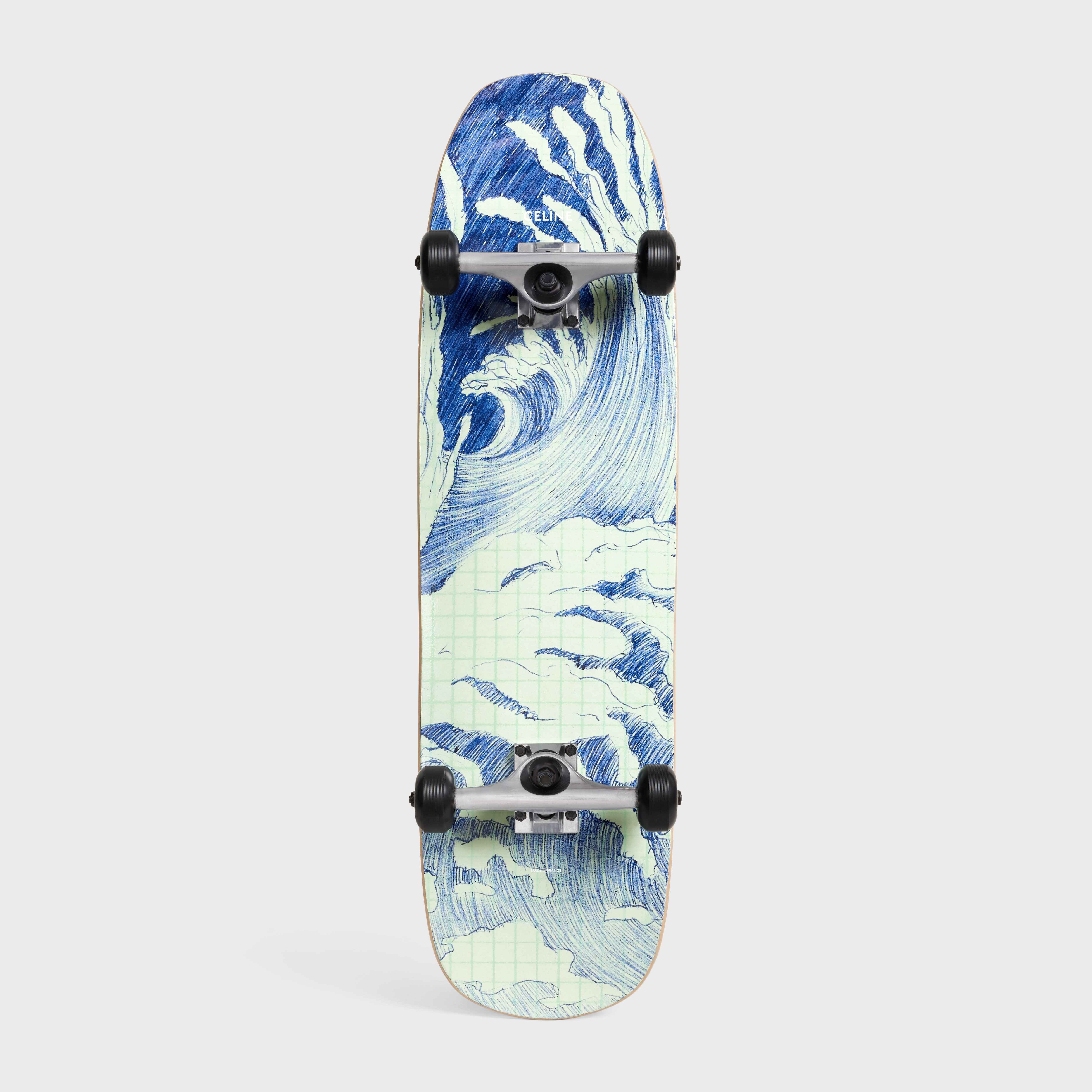 Skateboard with David Weiss Wave print - 1