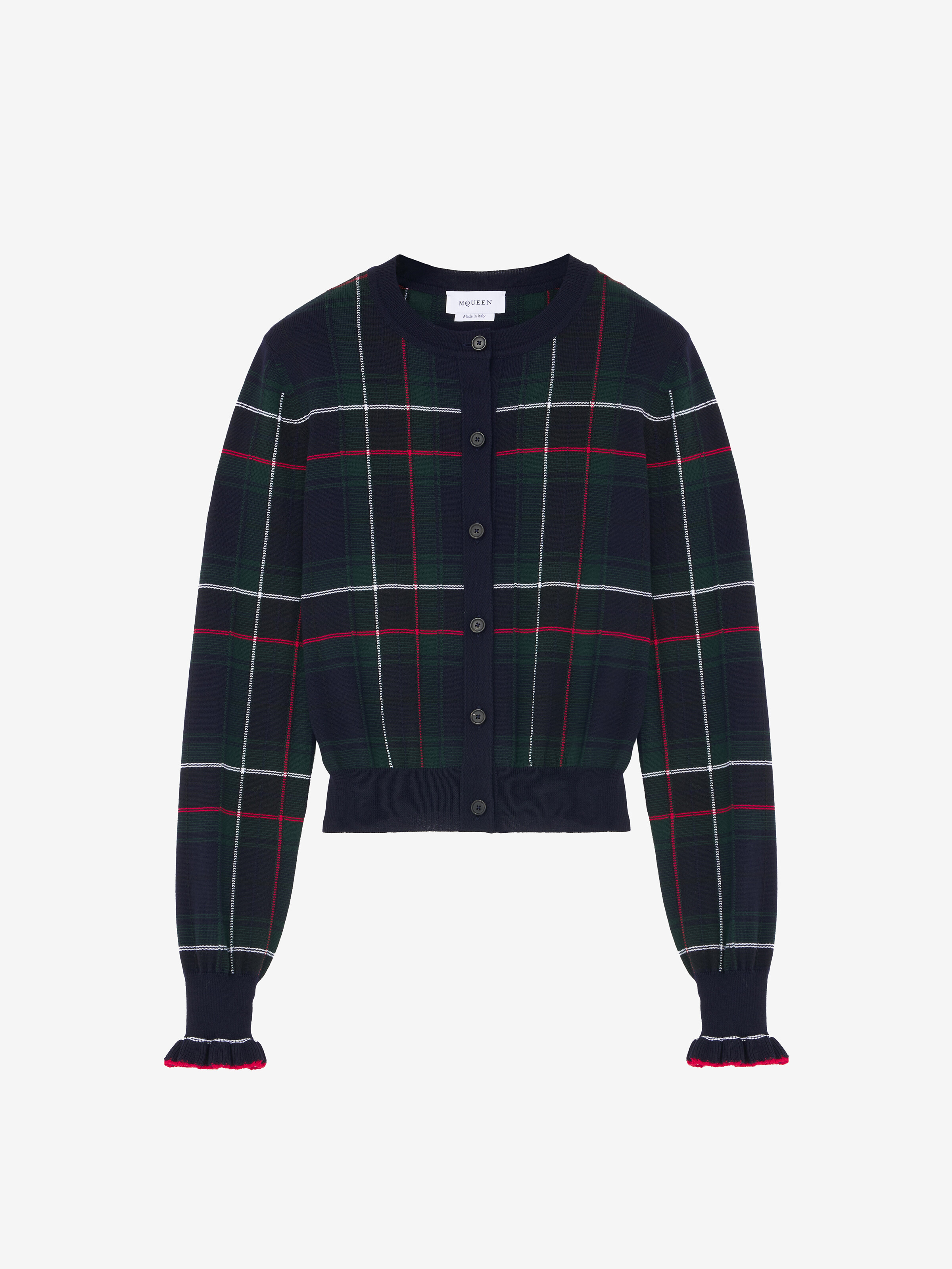 Wool Tartan Cardigan - 1
