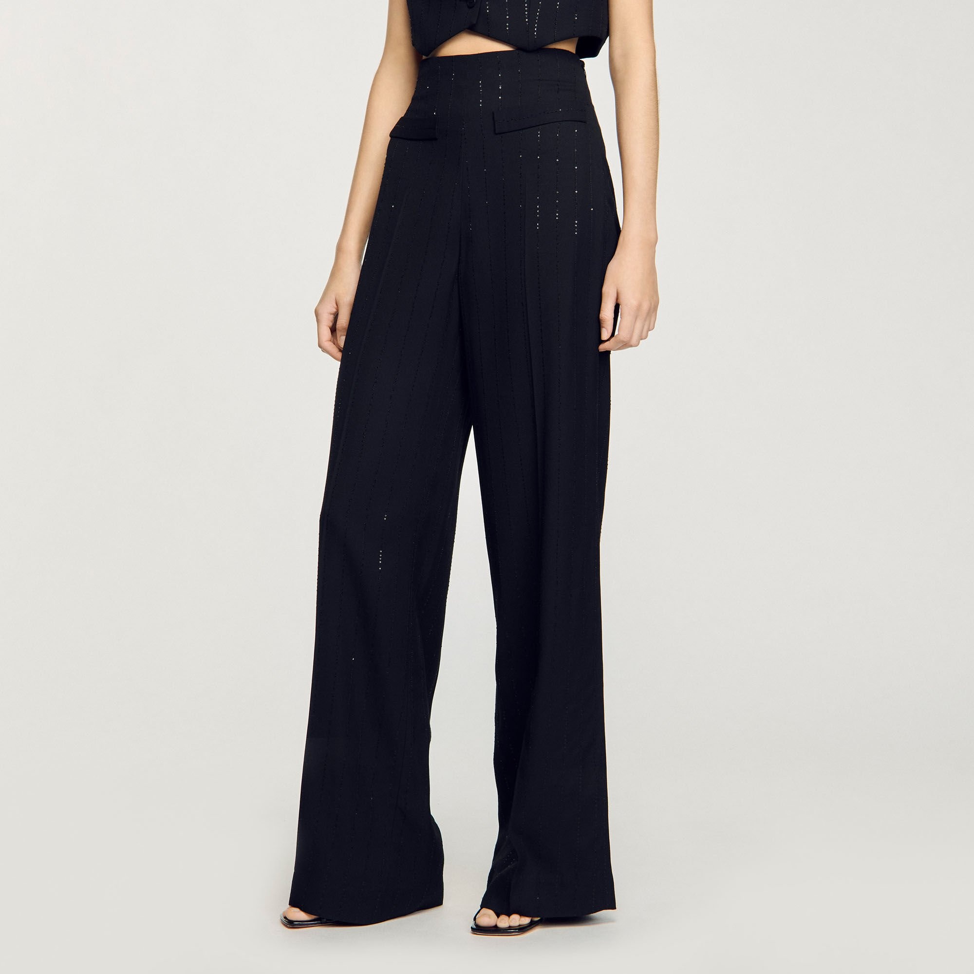 SEQUINNED SUIT TROUSERS - 4