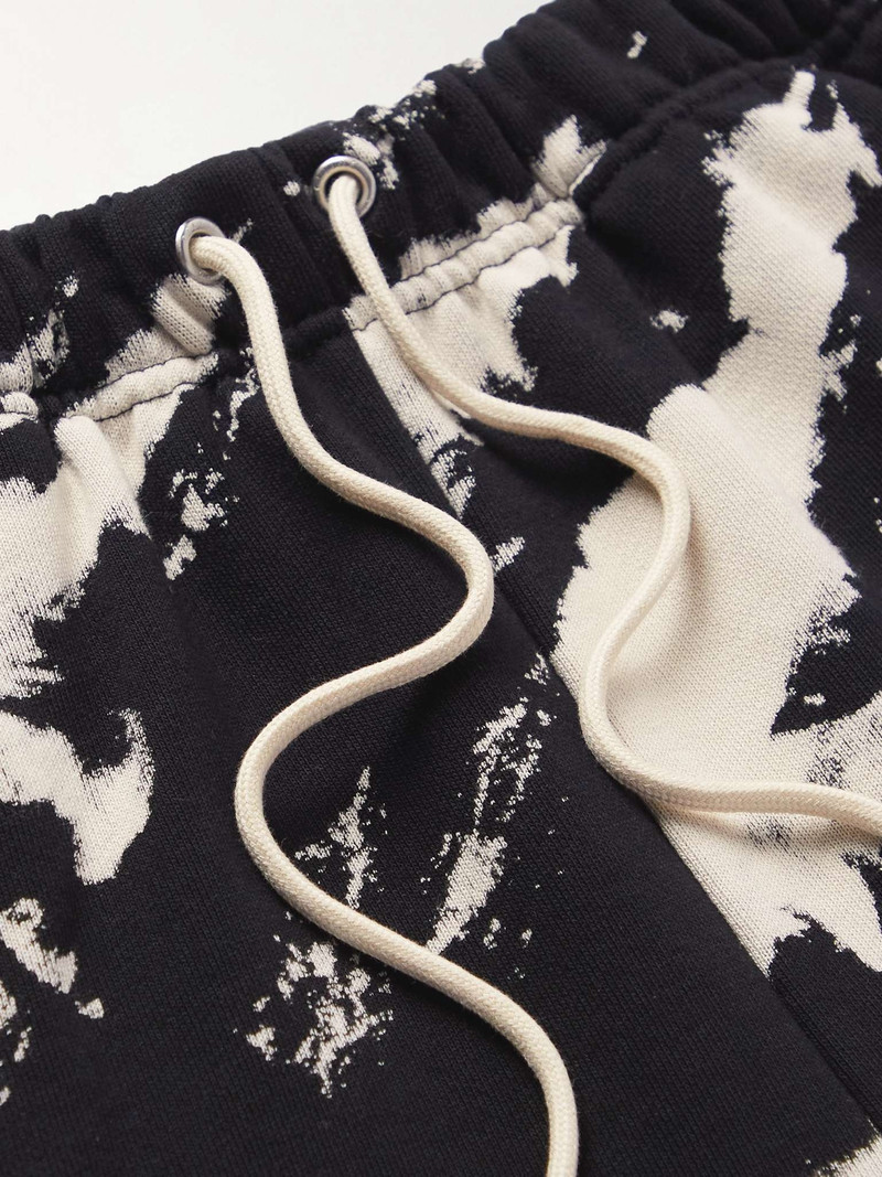 Straight-Leg Tie-Dyed Logo-Print Cotton-Jersey Drawstring Shorts 3