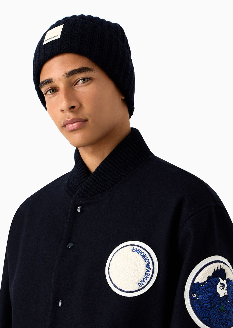 ASV Capsule fisherman’s-rib wool beanie 3