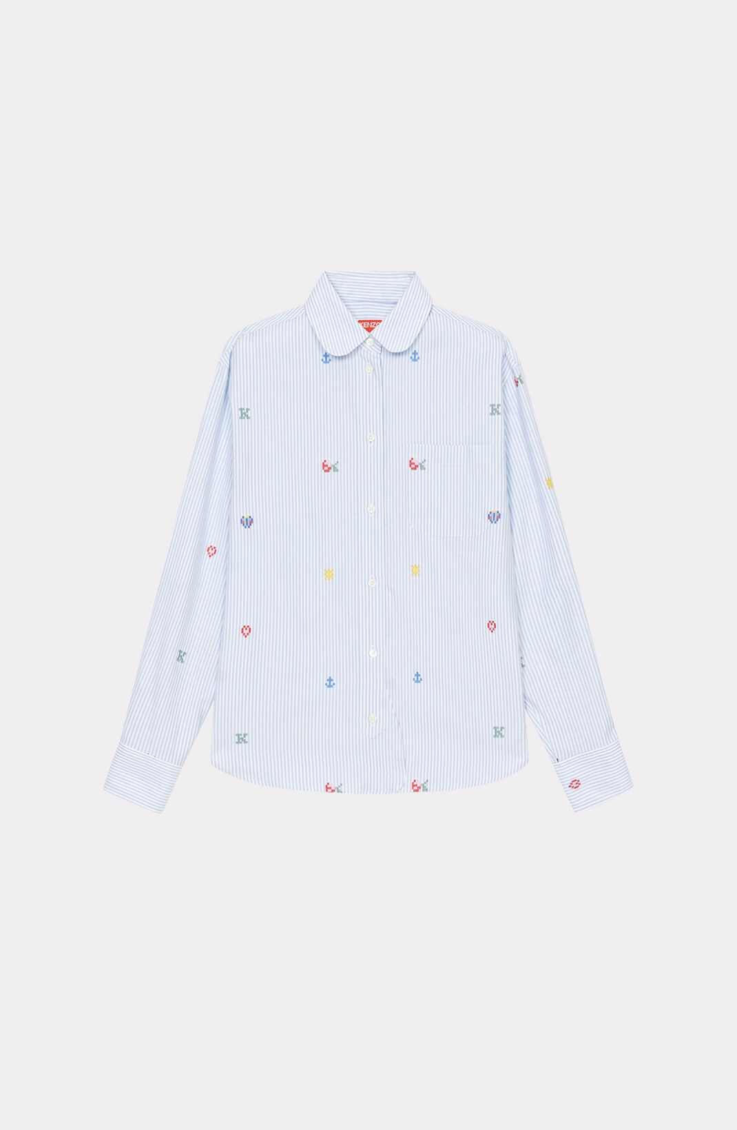 'KENZO Pixel' straight-cut Oxford shirt - 1
