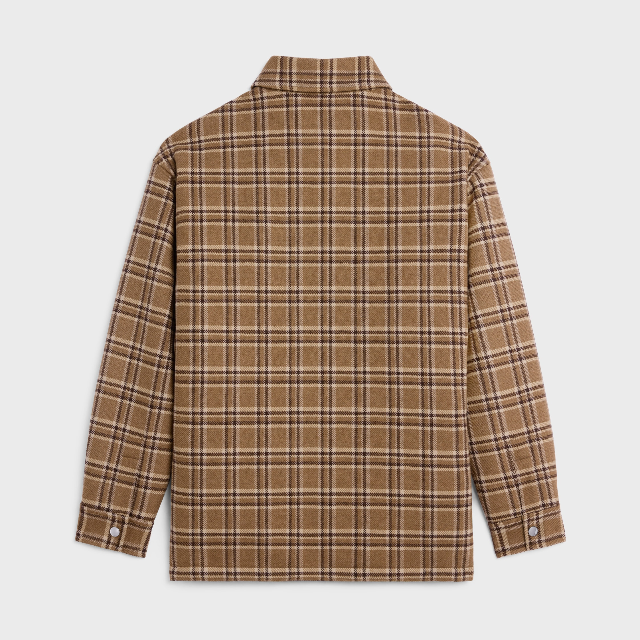 overshirt in checked wool - 2