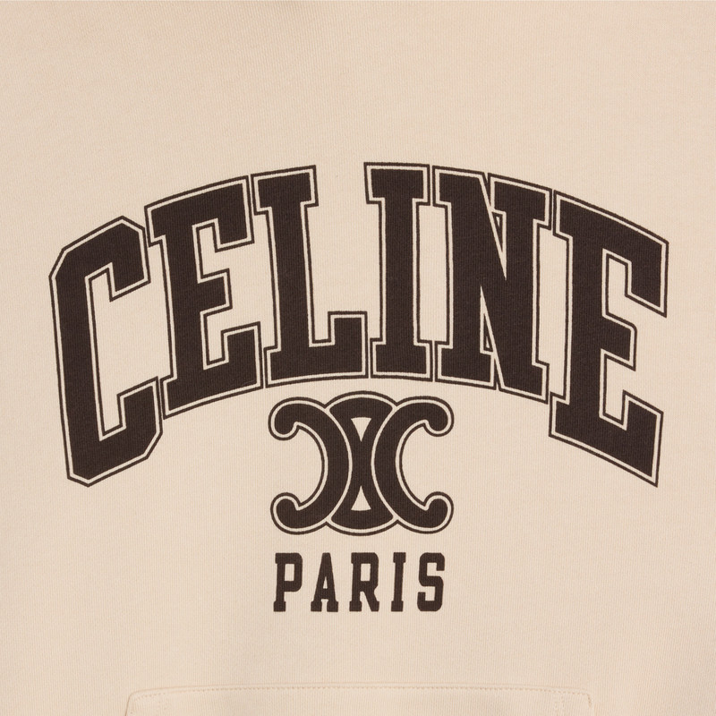 oversized celine hoodie in cotton fleece 4