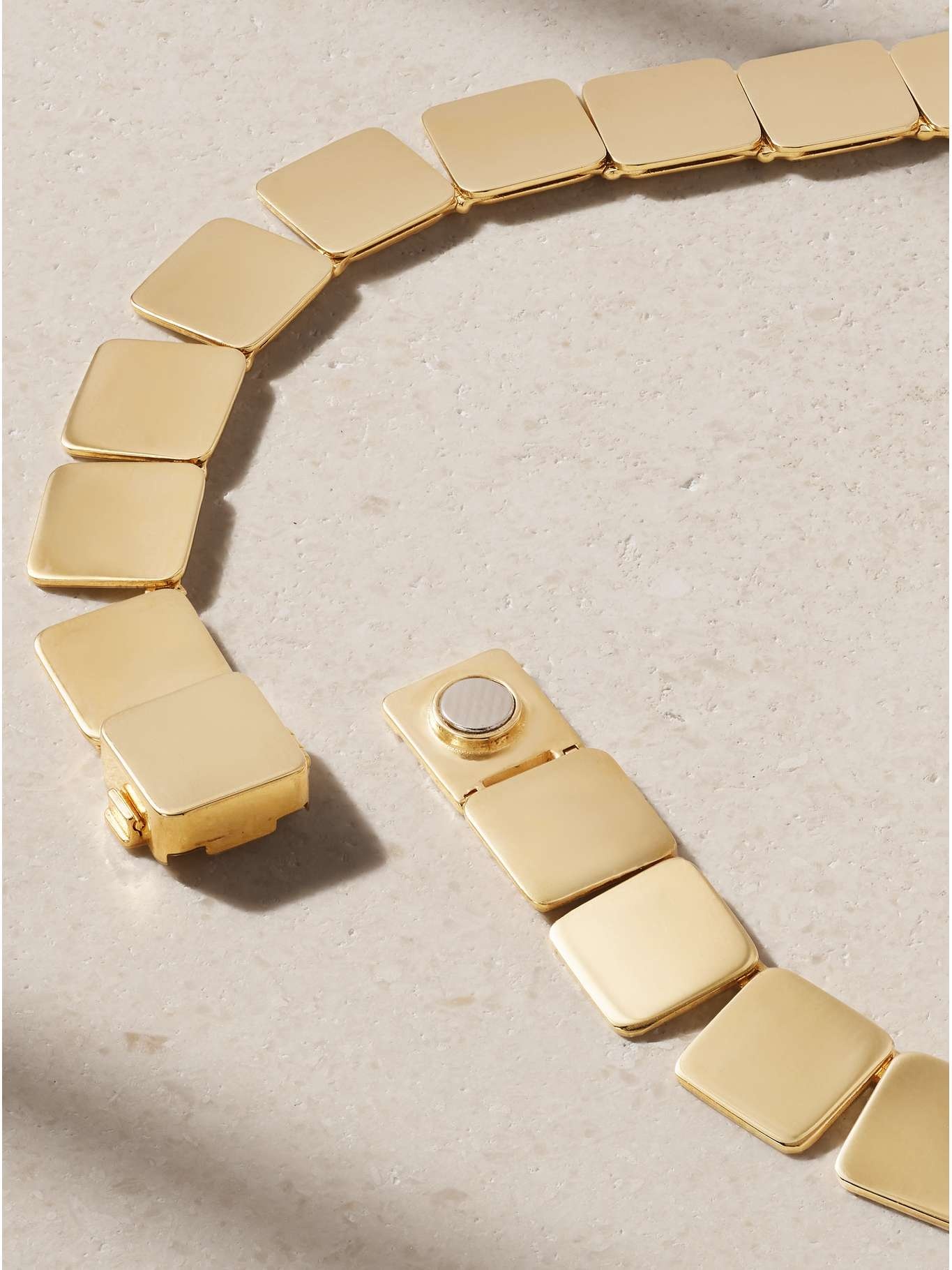 Large Tile 18-karat gold necklace Gold - 3
