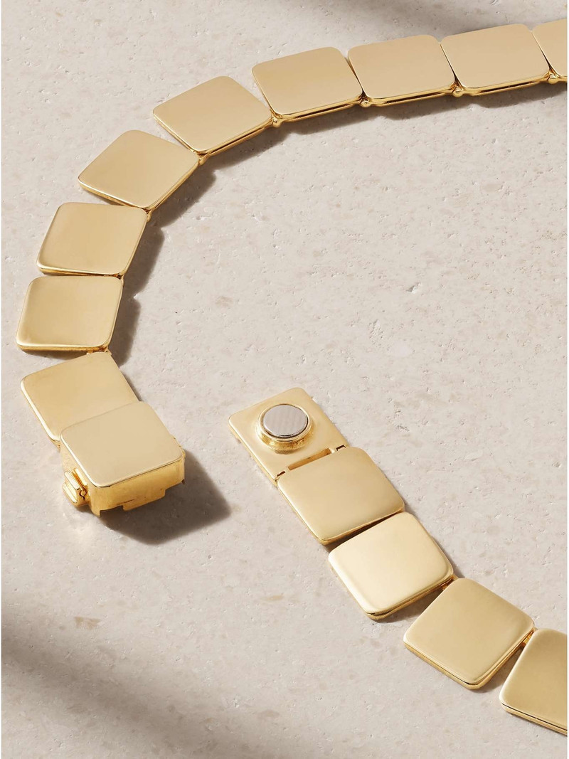 Large Tile 18-karat gold necklace Gold 3