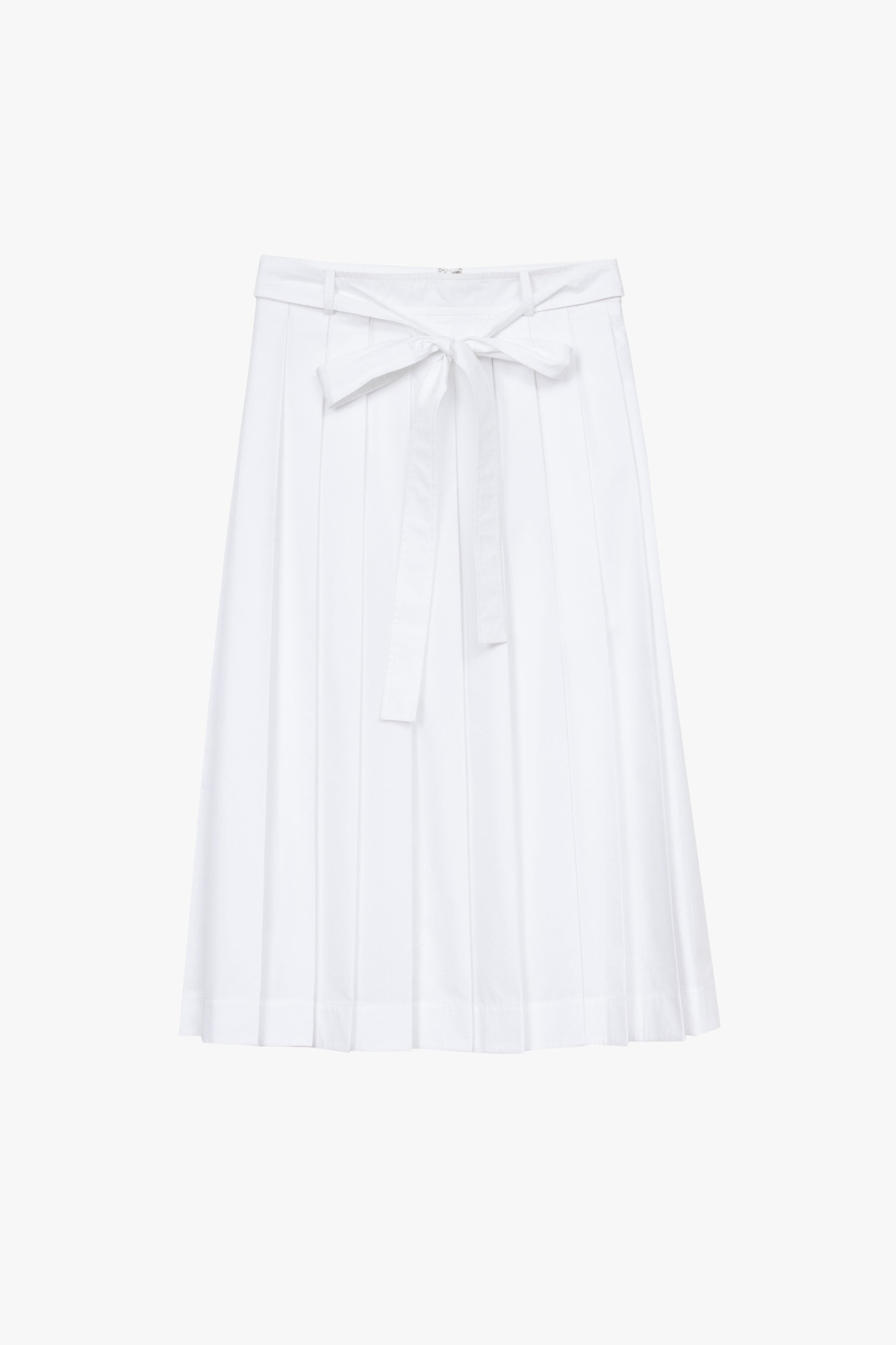 Knife Pleat Belted Skirt - 7