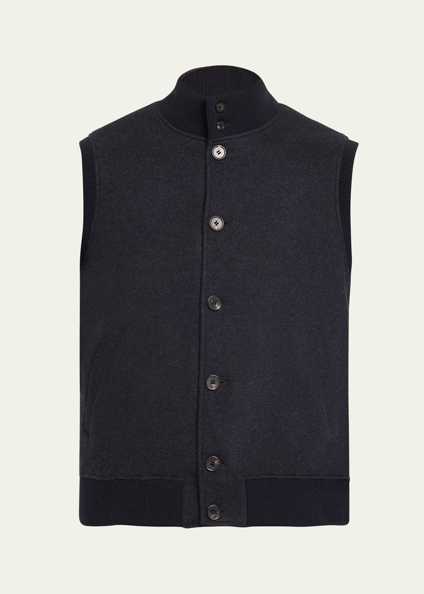 Men's Cashmere Button-Up Vest - 1