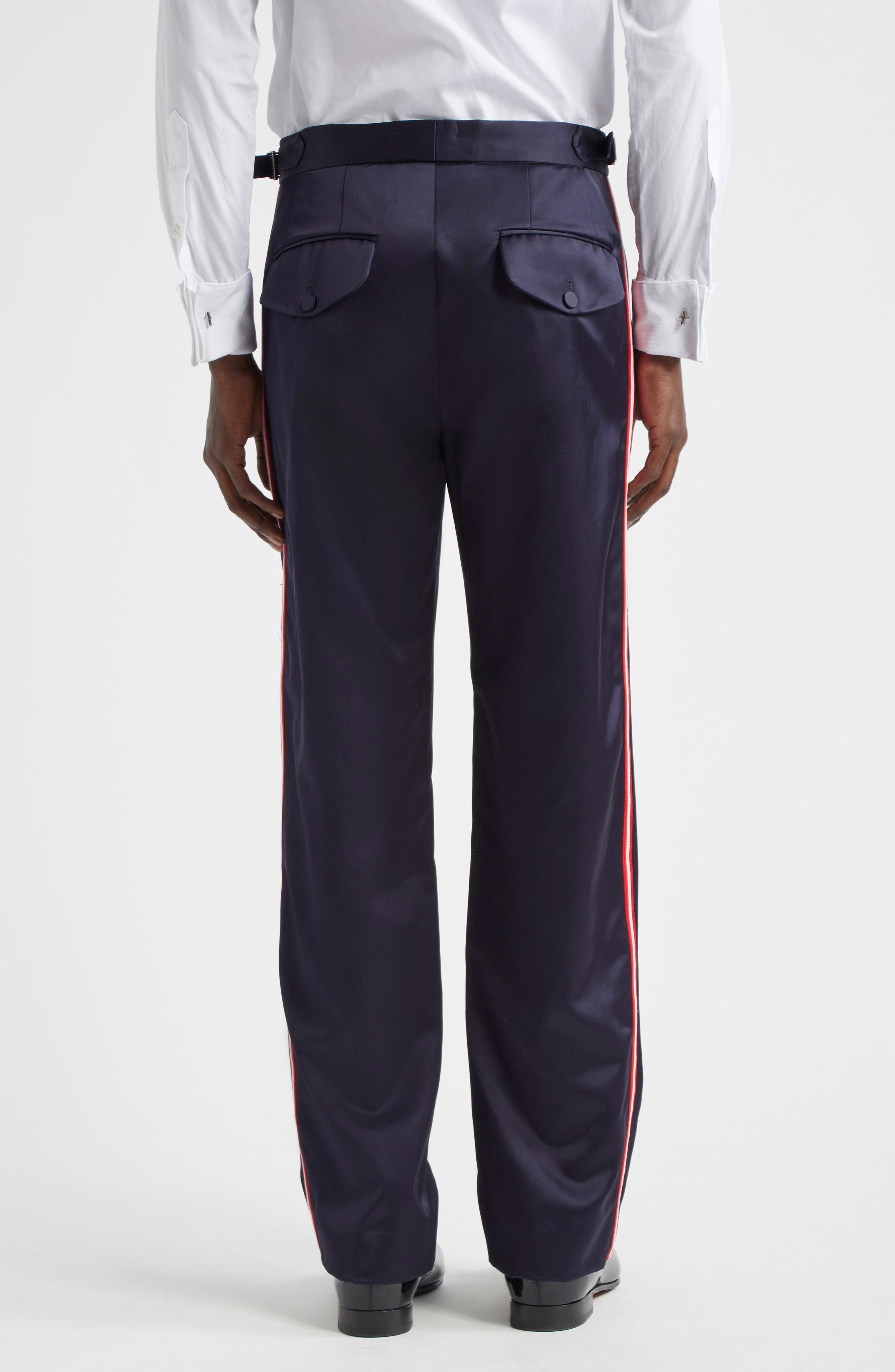 Bode Major League Side Stripe Suiting Trousers in Navy at Nordstrom - 3