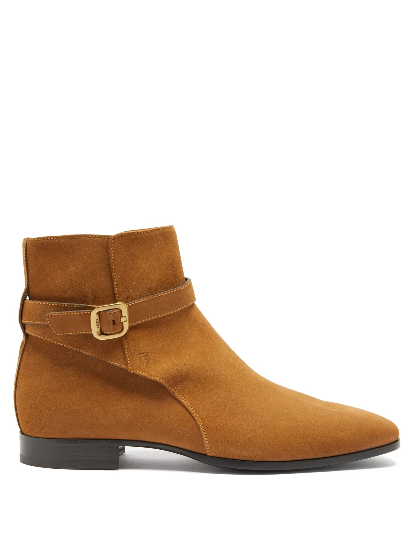 Buckled-suede ankle boots - 1