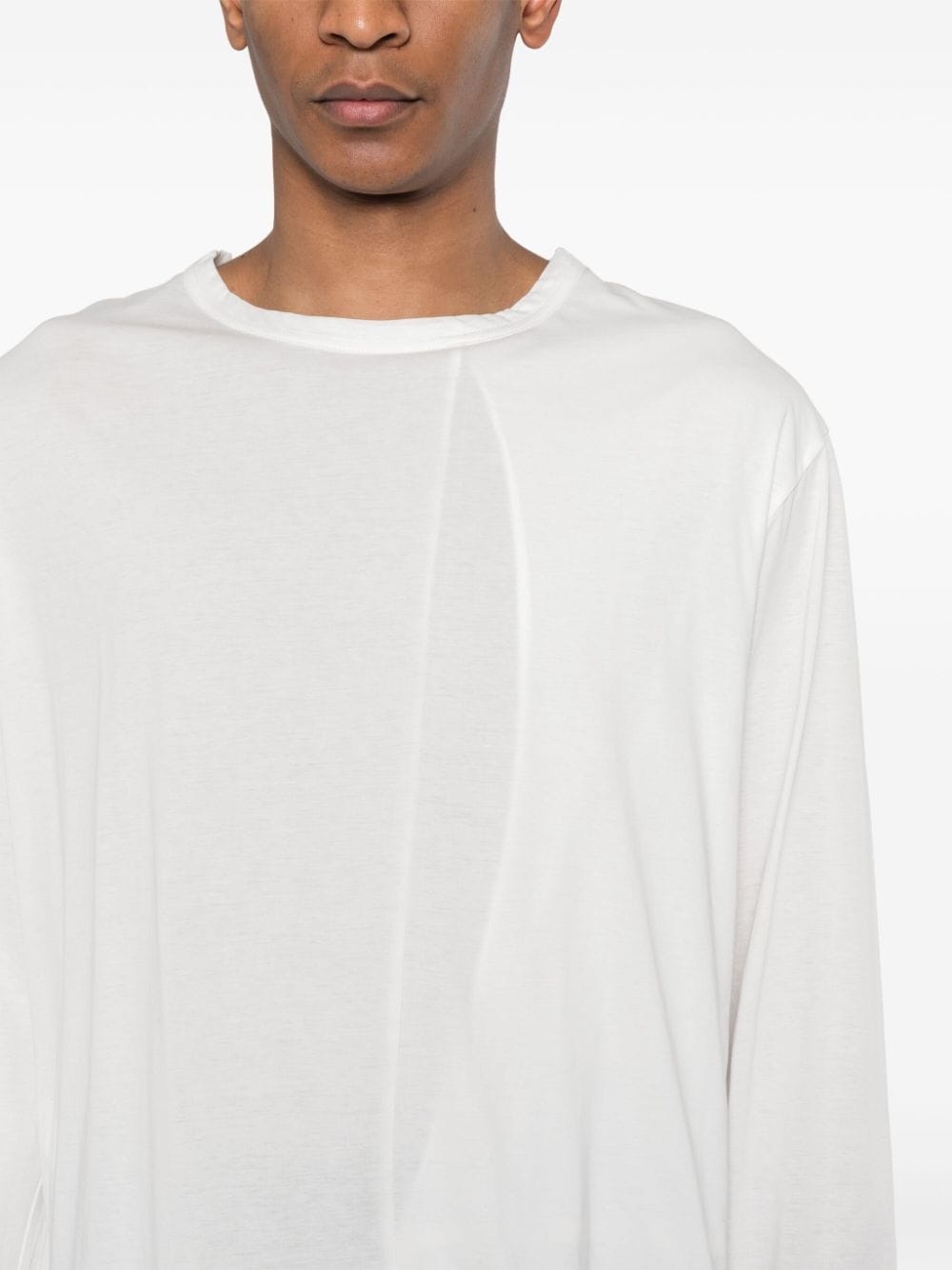 asymmetric cotton T-shirt - 5