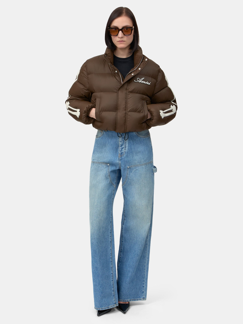 AMIRI WOMEN'S BONES CROPPED DOWN JACKET outlook