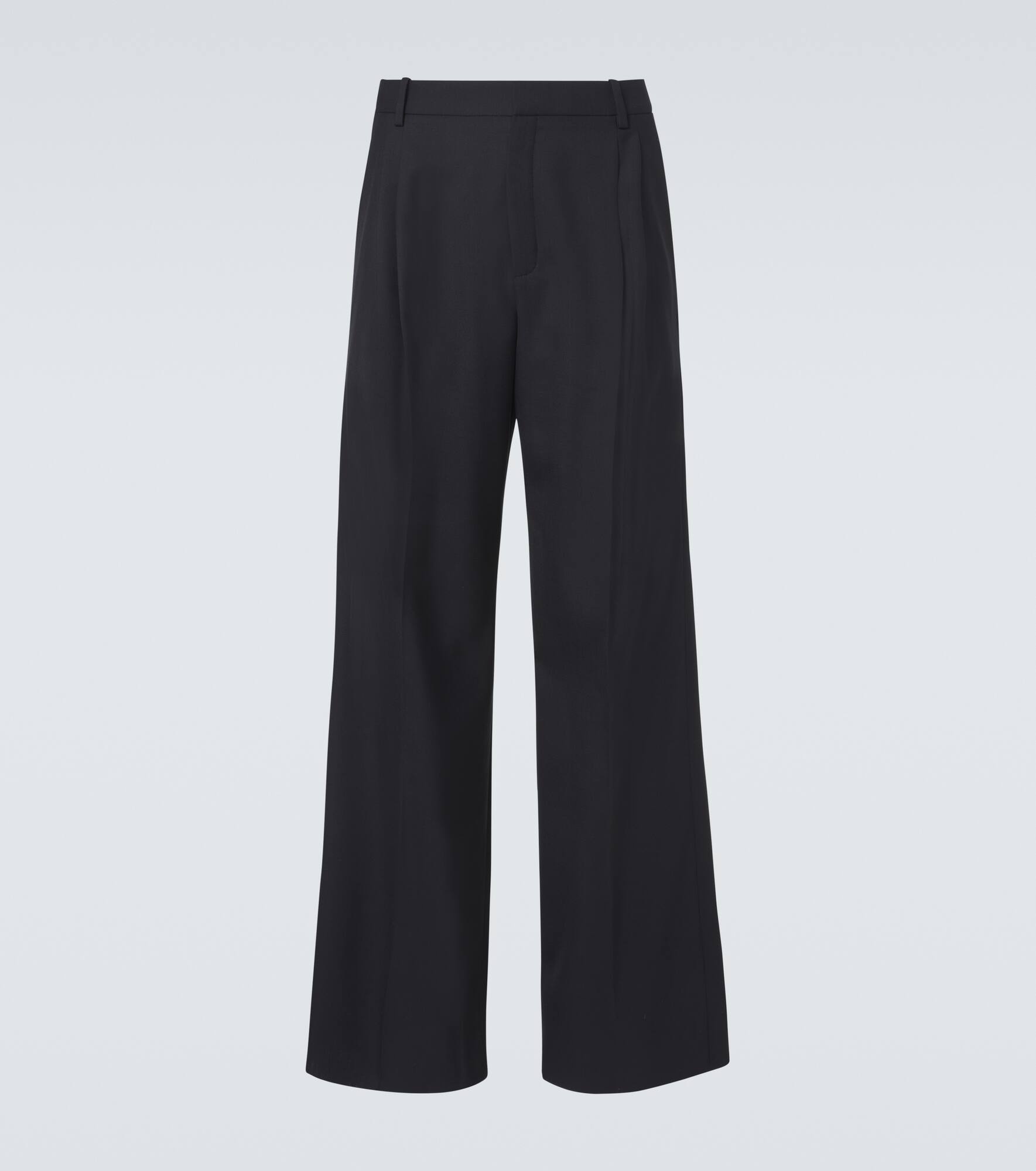 High-rise wool wide-leg pants - 1