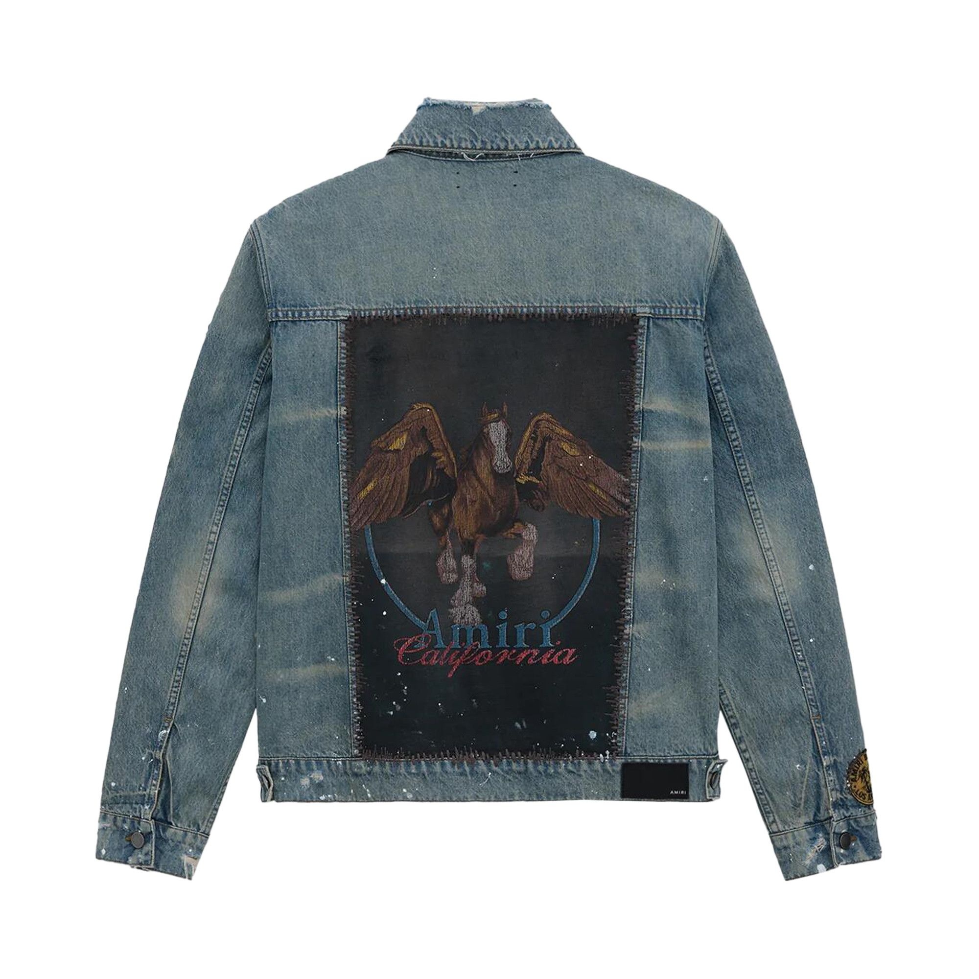 Amiri Vintage Pegasus Trucker Jacket 'Antique Indigo' - 2