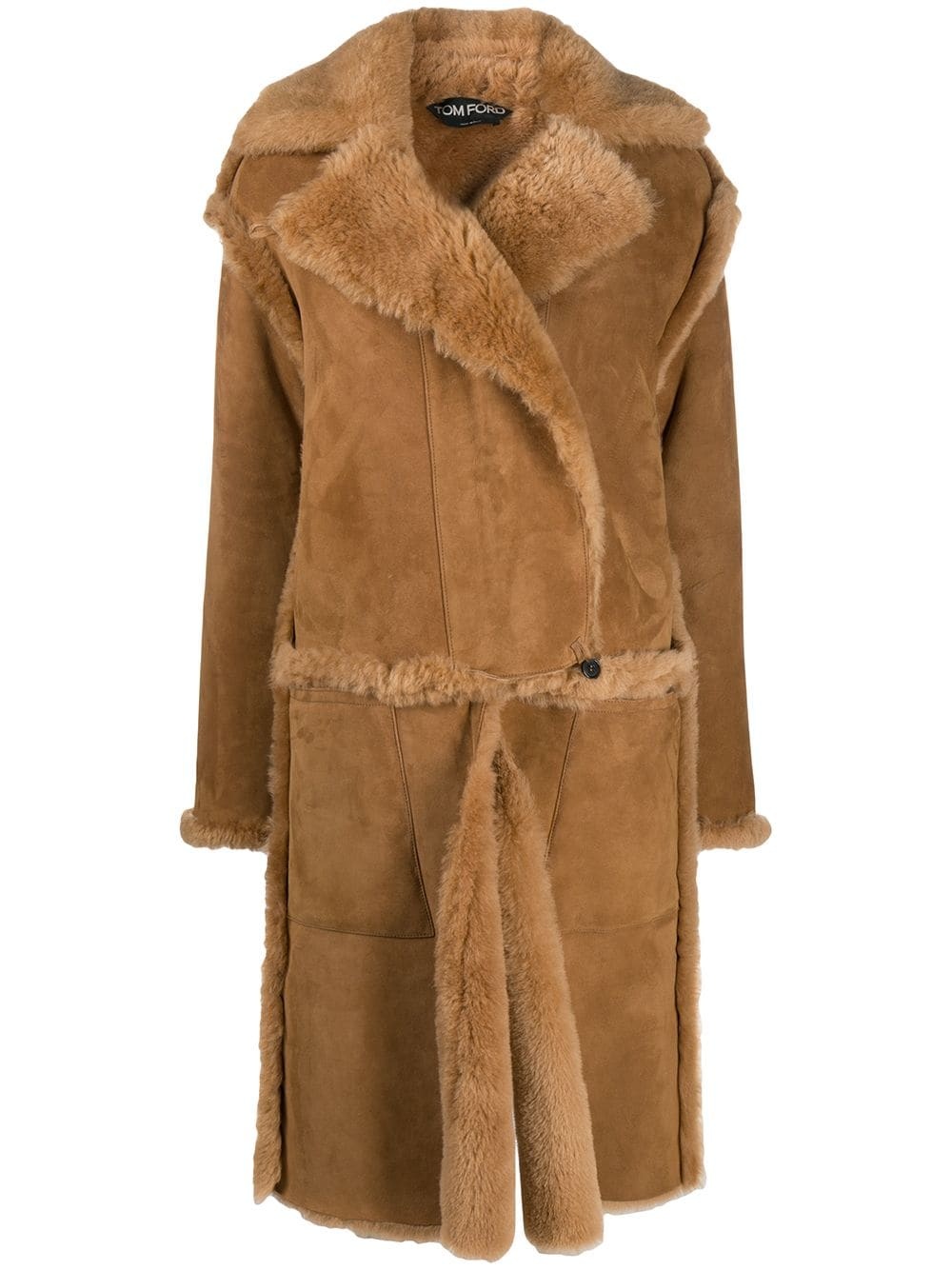 oversized shearling coat - 1