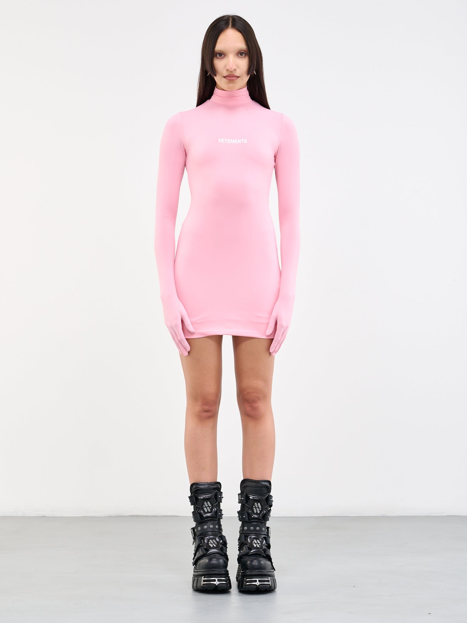 Logo Gloved Dress - 1