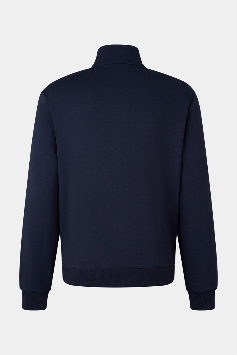BOGNER Severin jersey jacket in Navy blue outlook
