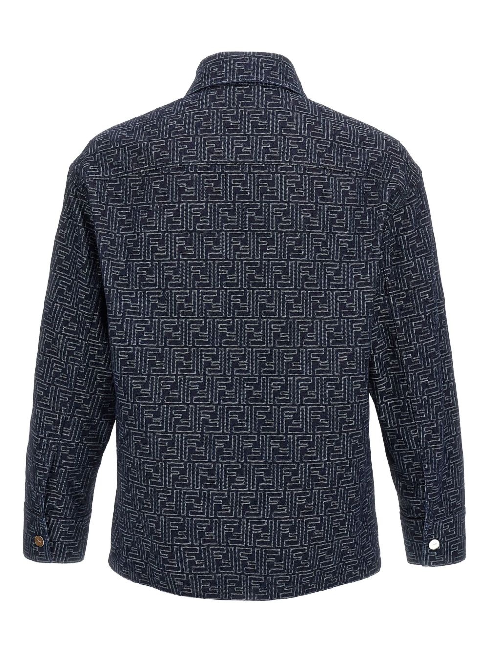 monogram-pattern shirt jacket - 2