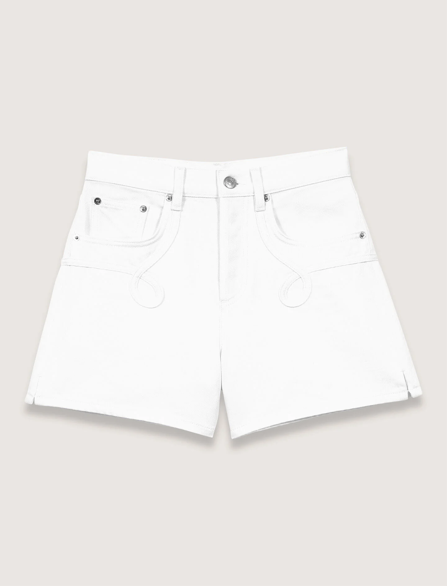 Embroidered denim shorts - 1
