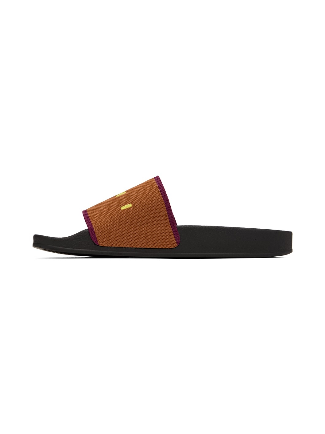 Brown Logo Jacquard Slides - 3