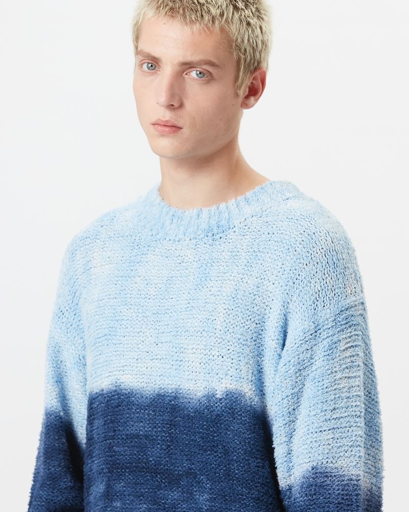 HENLEY TIE AND DYE COTTON SWEATER - 3