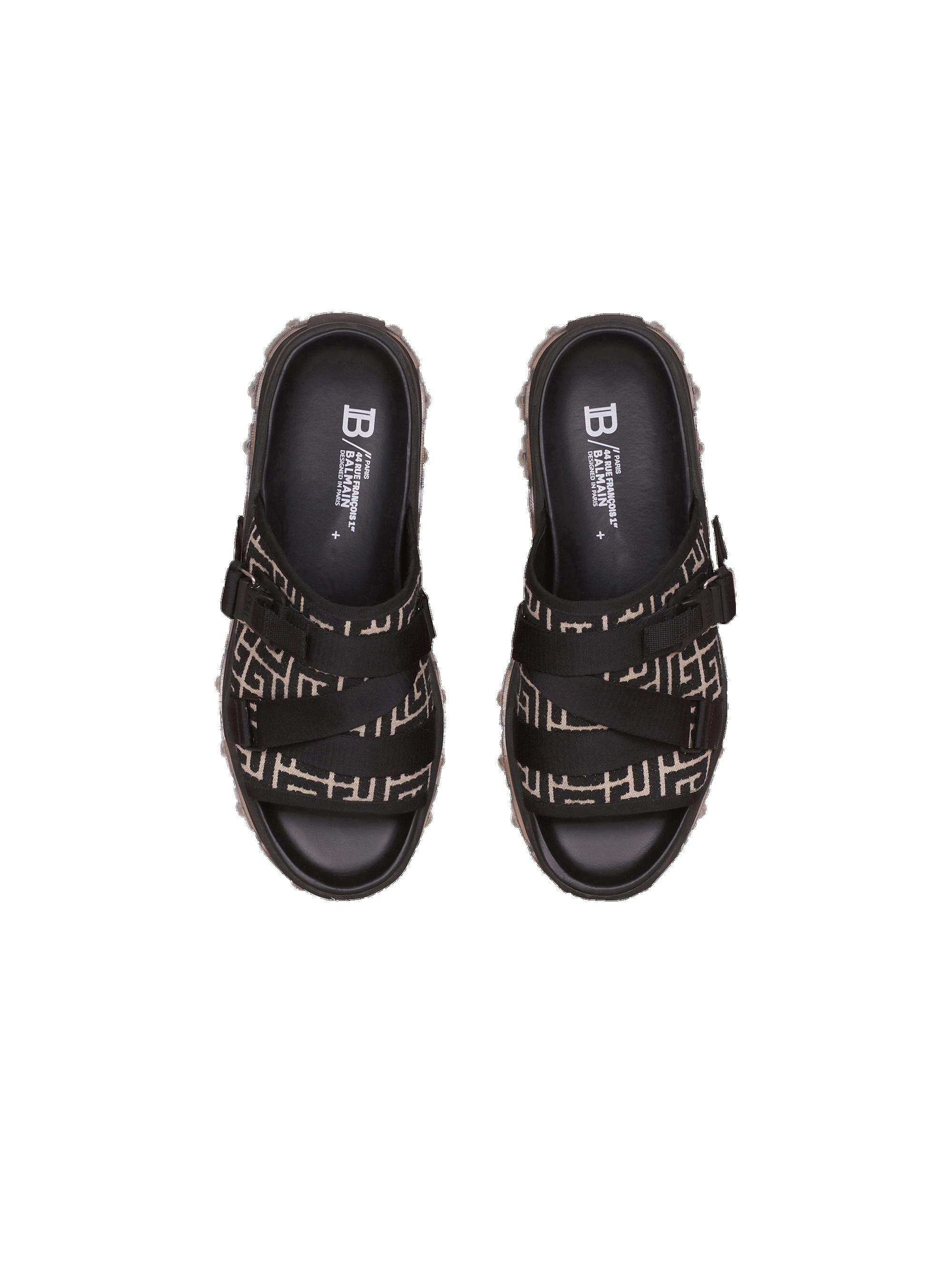 Bicolor monogram jacquard Ulysse mules - 3