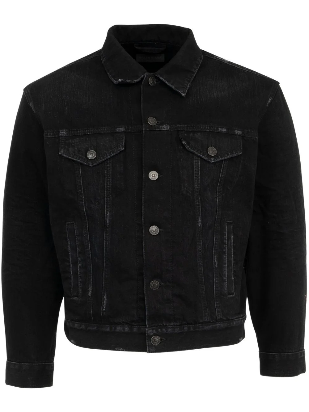 logo-appliqué denim jacket - 1