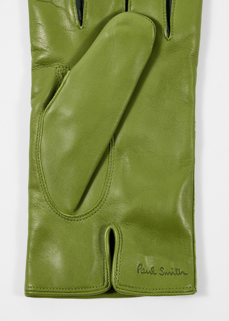 Lime Green Leather Gloves 3