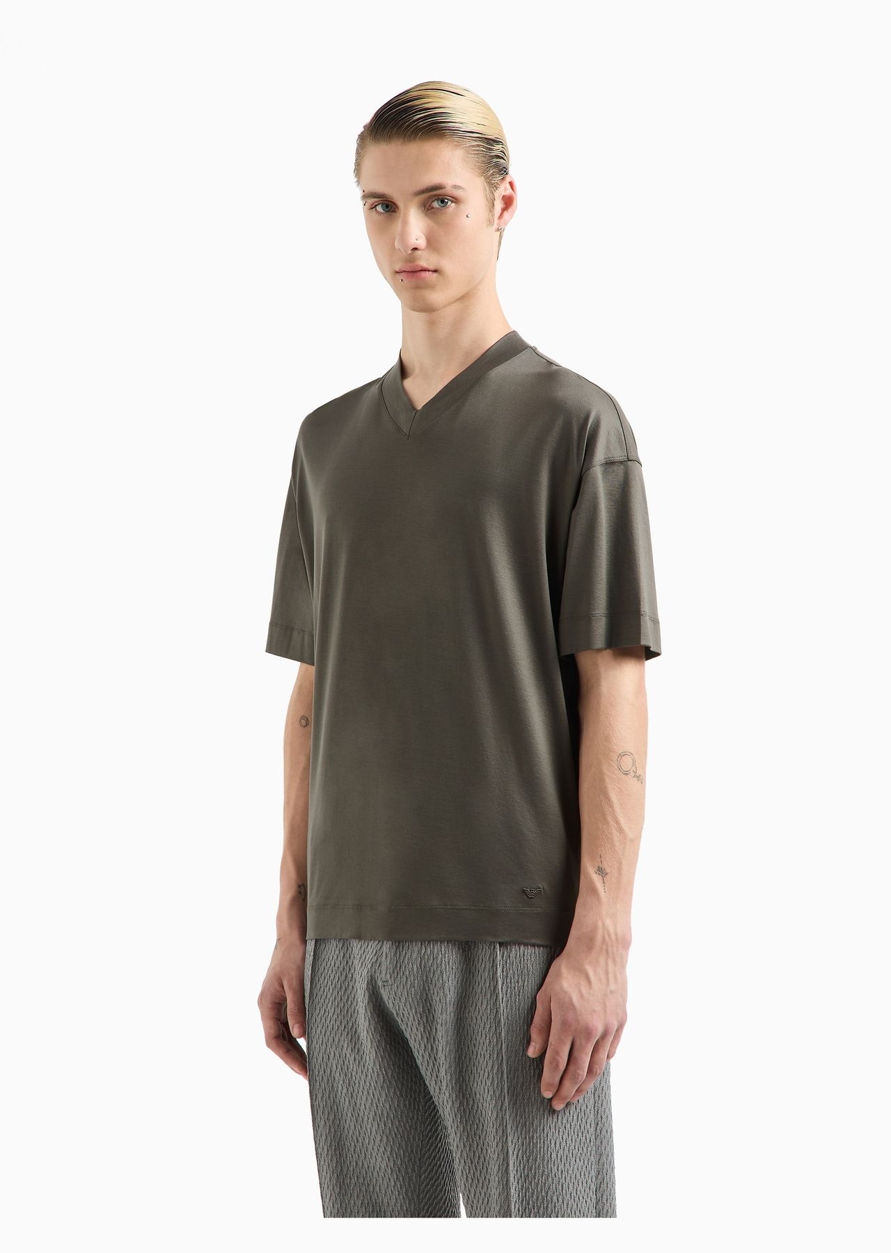 ASV Lyocell-blend jersey V-neck T-shirt - 2