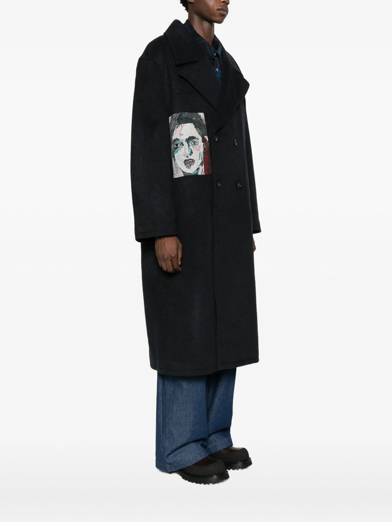 KidSuper Kidsuper Double-breasted Graphic-print Coat outlook