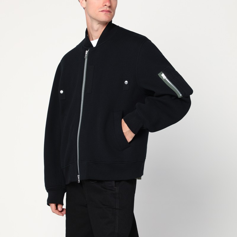 Black zip sweatshirt - 1